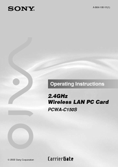 Sony PCWA-C150S Operating Instructions Manual