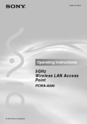 Sony Vaio PCWA-A500 Operating Instructions Manual