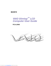 Sony VAIO Slimtop PCV-LX900 User Manual