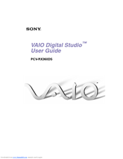 Sony PCV-RX360DS - Vaio Digital Studio Desktop Computer User Manual
