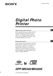 Sony DPP-MS300E Operating Instructions Manual