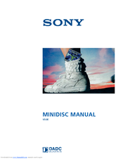 Sony MINIDISC Manual