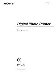 Sony UP-D75 Operating Instructions Manual