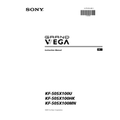 Sony Grand Wega KF-50SX100MN Instruction Manual