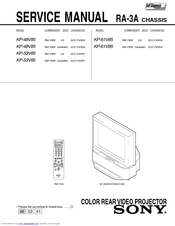Sony KP 53V85 Service Manual