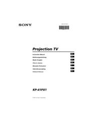 Sony KP-41PX1 Instruction Manual