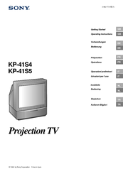 Sony KP-41S4 Operating Instructions Manual