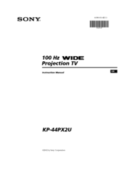 Sony KP-44PX2U Instruction Manual