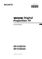 Sony KP-51DS2U Instruction Manual