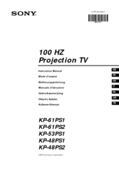 Sony KP-48PS1 Instruction Manual