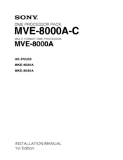 Sony MKE-8040A Installation Manual