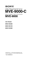 Sony MKE-9020M Installation Manual