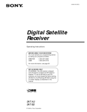 Sony SAT-B2 - Digital Satellite System Operating Instructions Manual