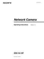 Sony SNC-VL10P Operating Instructions Manual