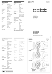 Sony XS-V6921 Instructions
