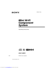 Sony DHC-MD5 Operating Instructions Manual
