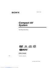 Sony DAV-S400 Operating Instructions Manual