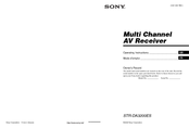 Sony STR-DA3200ES - Es Receiver Operating Instructions Manual