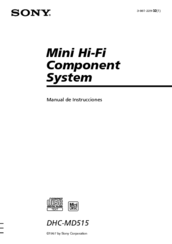 Sony DHC-MD515 - Mini Hi Fi Component System Manual De Instrucciones