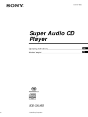 Sony SCD-C333ES - Super Audio Cd Changer Operating Instructions Manual
