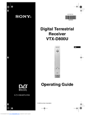Sony VTX-D800U Operating Manual