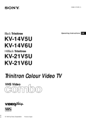 Sony HiBlack Trinitron KV-21V5U Operating Instructions Manual