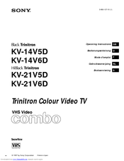 Sony HiBlack Trinitron KV-21V5D Operating Instructions Manual