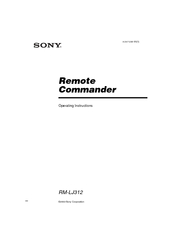 Sony RM-LJ312 Operating Instructions Manual