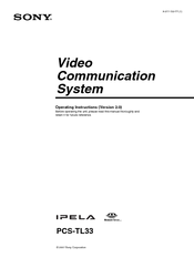 Sony IPELA PCS-TL33 Operating Instructions Manual