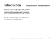 Sony Ericsson V800 User Manual