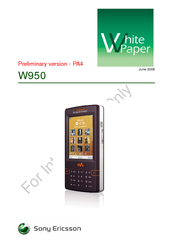 Sony Ericsson Walkman W950 White Paper