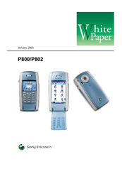 Sony Ericsson WHITE PAPER P800 White Paper