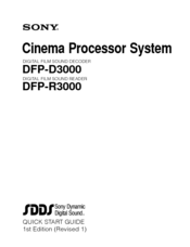 Sony DFP-D3000 Quick Start Manual