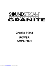 Soundstream Granite 110.2 User Manual