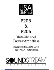 Soundstream P205 Owner's Manual And Installation Manual