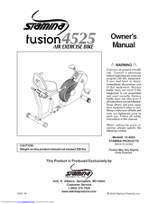 Stamina Air Fusion 4525 Owner's Manual