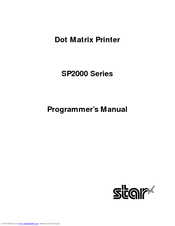 Star Micronics SP2000 Programmer's Manual