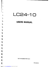 Star Micronics LC24-10 User Manual