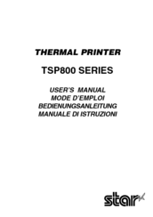 Star Micronics TSP800 Series User Manual