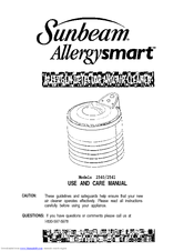Sunbeam ALLERGYSMART 2541 Use And Care Manual