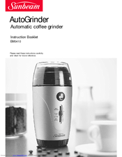Sunbeam AutoGrinder EM0410 Instruction Booklet
