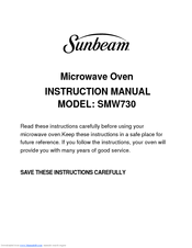 Sunbeam SMW730 Instruction Manual