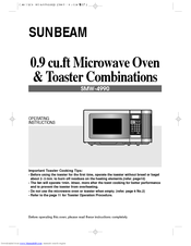 Sunbeam SMW-4990 Operating Instructions Manual