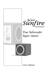 Sunfire True Subwoofer Super Junior User Manual
