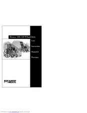 Sunrise Medical Wheelchair Breezy 100 Instruction Manual And Warranty