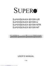 Supero SUPERSERVER 6015W-UR User Manual