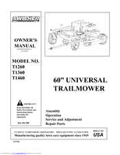Swisher T1260, T1360, T1460 Owner's Manual