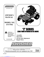 Swisher ZT17542 Owner's Manual