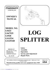 Swisher LS12534D, LS622, LS57525, LS928, LS11534 Owner's Manual