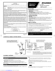 Sylvania SRT4127F Owner's Manual